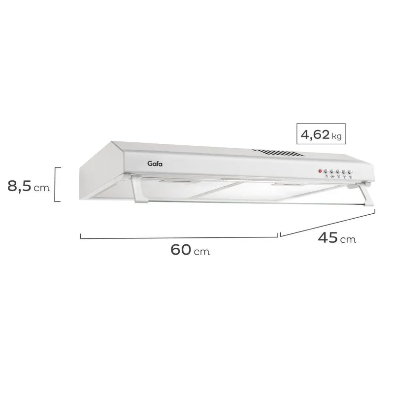 PURIFICADOR GAFA BLANCO 1 MOTOR 60cm AJSR24M5ARW FILTRO CARBON