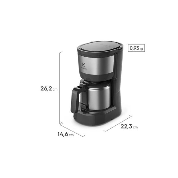 CAFETERA ELECTROLUX ECM12 INOX 0.60 ltrs JARRA ACERO FILTRO PERMANENTE