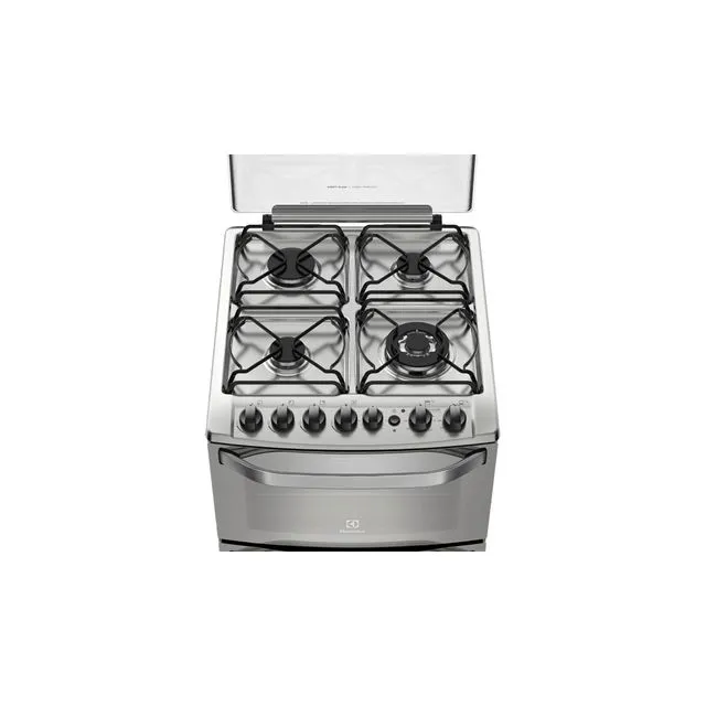 COCINA ELECTROLUX 56DXQ 56cm INOX DOBLE HORNO (ELEC-GAS) 4h ENC LUZ 91x56.2x68cm