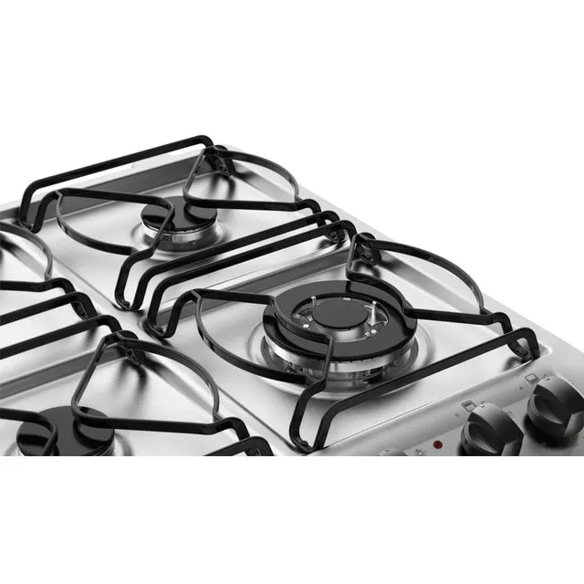 COCINA ELECTROLUX 56DXQ 56cm INOX DOBLE HORNO (ELEC-GAS) 4h ENC LUZ 91x56.2x68cm