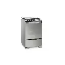 COCINA ELECTROLUX 56GXQ 56cm INOX 4 HORNALLAS GRILL ENC. 91x56x68cm CLASE A