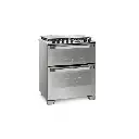 COCINA ELECTROLUX 76DXR 76cm INOX 5 HORNALLAS DOBLE HORNO 90x76x69cm CLASE A