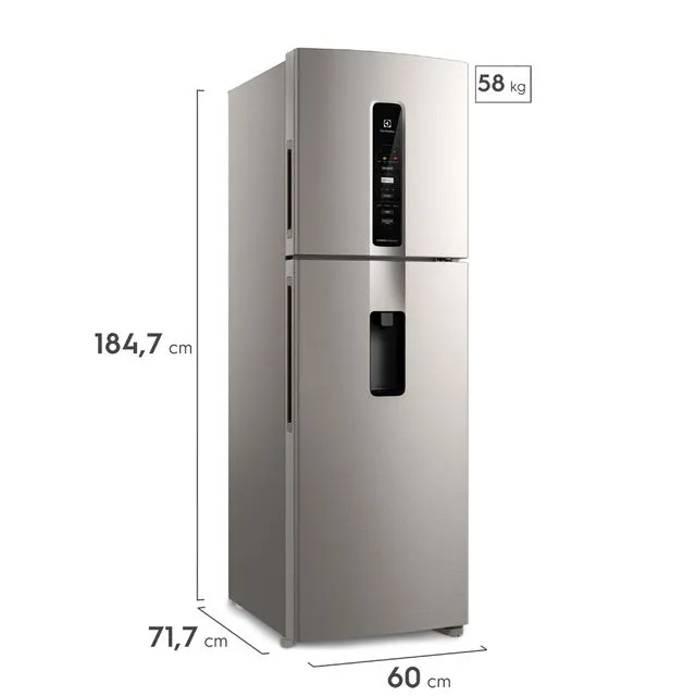 HELADERA ELECTROLUX IW45S NO FROST 424lts ACERO INOXIDABLE 184,7x60x71,7