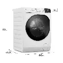 LAVASECARROPA ELECTROLUX EWD08B INVERTER 8k BLANCO CARGA FRONTAL 85x60x57.5