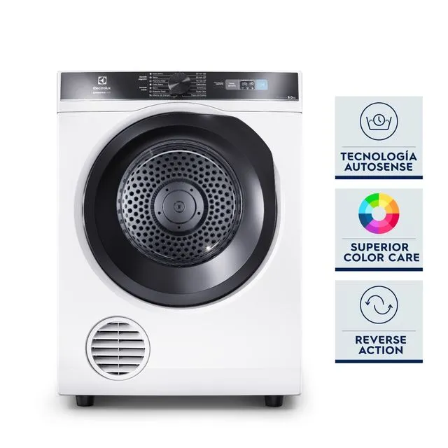 SECARROPAS ELECTROLUX ESES208B 8k AutoSense Blanco 60x60x79.5cm CON SALIDA