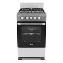 COCINA PHILCO PHCN50P INOX MULTIGAS 50CM 4 HORNALLAS FACIL LIMPIEZA