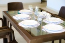 MESA VOSS2000 INDONESIA VIDRIO TEMPLADO MOKKA 6MM SIMIL RATAN