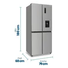 HELADERA PHILCO PHSB470XD2 385L SBS INVERTER INOX A+ 68x79x180cm NO FROST