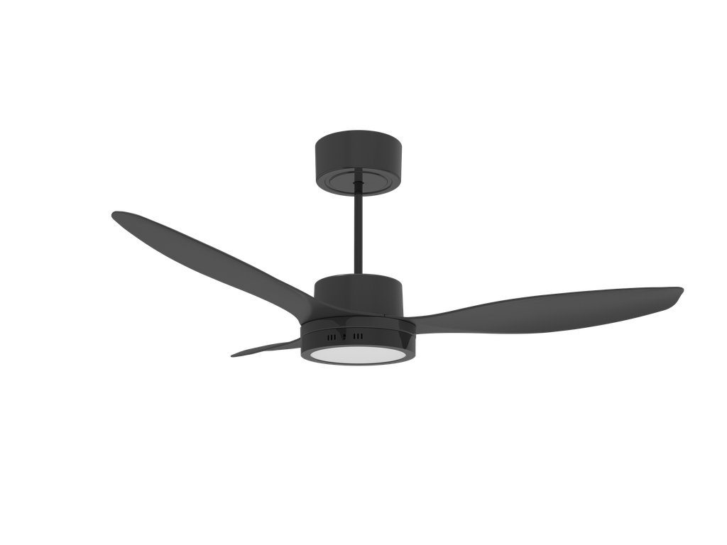 VENTILADOR INDELPLAS TECHO NEGRO 47" 30w 6v C/REMOTO LUZ LED