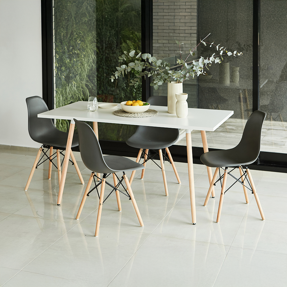 MESA EAMES SILCAR RECTANGULAR 1200x750 mm MELAMINA BALANCA