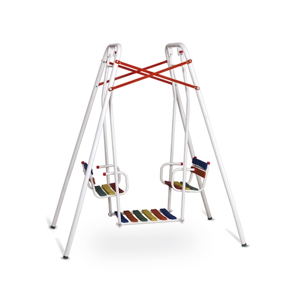 HAMACA SILCAR H43 2 NIÑOS CAÑO 1 1/2" PINT EPOXI FLUOR ASIENTO PVC