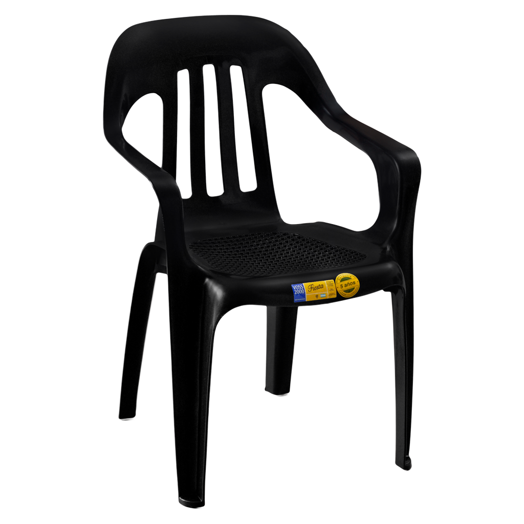 SILLON VOSS2000 FIESTA NEGRO REJILLADA RESP LISTON
