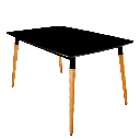 MESA VOSS2000 MILAN NEGRA 120x080 PATAS MADERA TIPO EAMES