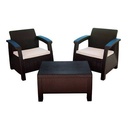 MUEBLE JARDIN VOSS2000 ROMA 2 SILLON INDIVIDUAL + 1 MESA AUX TIPO RATAN GRAFITO