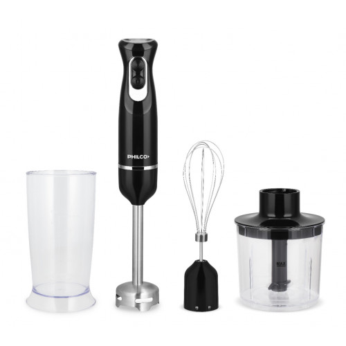 MINIPIMER PHILCO LMPH8508NP 600W NEGRA 4en1 BATIDOR PICADOR VASO MEDIDOR