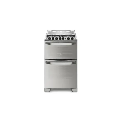 [758400732] COCINA ELECTROLUX 56DXQ 56cm INOX DOBLE HORNO (ELEC-GAS) 4h ENC LUZ 91x56.2x68cm