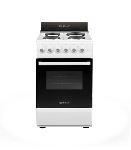 [28868] COCINA ORMAY NOVA-50 ELECTRICA 50cm BLANCA ENC 4 HORNALLAS TERMOSTATO