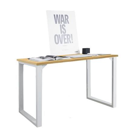 [52500141] ESCRITORIO SILCAR POLI 1400x600mm P. EPOXI BLANCA TAPA ROBLE AMERICA