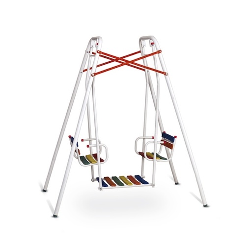 [52504312] HAMACA SILCAR H43 2 NIÑOS CAÑO 1 1/2" PINT EPOXI FLUOR ASIENTO PVC