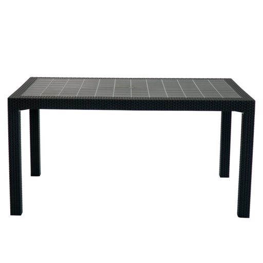 [28600033] MESA VOSS2000 INDONESIA VIDRIO TEMPLADO GRAFITO 6MM SIMIL RATAN