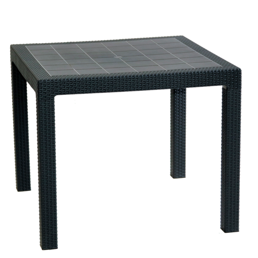 [28600036] MESA VOSS2000 FIDJI GRAFITO 90x90cm SIMIL RATAN