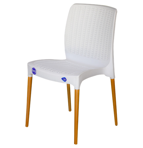[28600043] SILLA VOSS2000 INDIA BLANCA PATAS HAYA POLIPROPILENO 45x54.5x83 UV 135kg