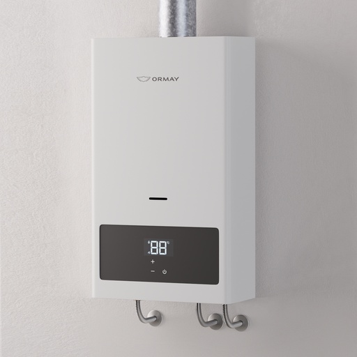 [29087] CALEFON ORMAY TNL-14B 14 Lts ENVASADO SIN LLAMA PILOTO ENCENDIDO DIGITAL TOUCH APTO TERMO SOLAR 61x35x18.5 